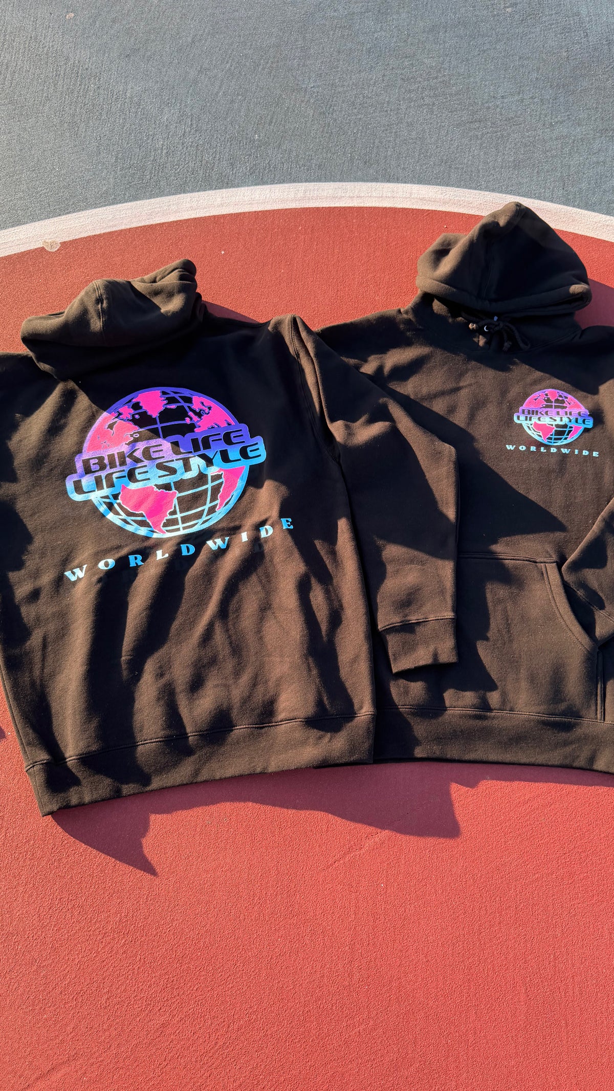BLLS 🌐 WORLD WIDE GLOBAL HOODIE (BLACK/ MIAMI)