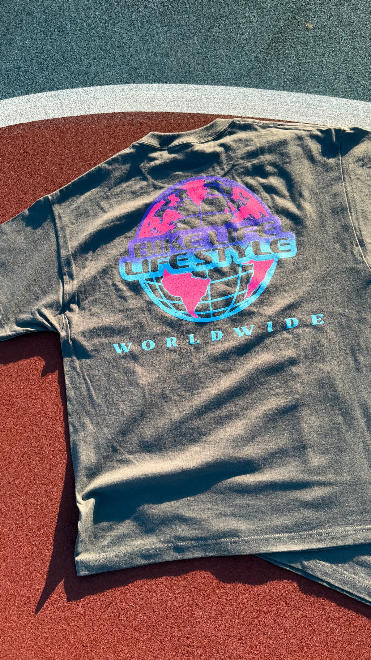 BLLS 🌐 WORLD WIDE GLOBAL SHIRT (SMOKE GRAY/ MIAMI)