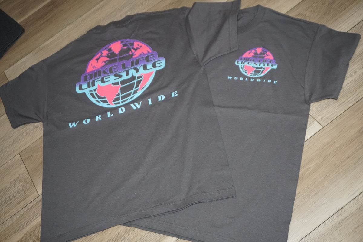 BLLS 🌐 WORLD WIDE GLOBAL SHIRT (SMOKE GRAY/ MIAMI)