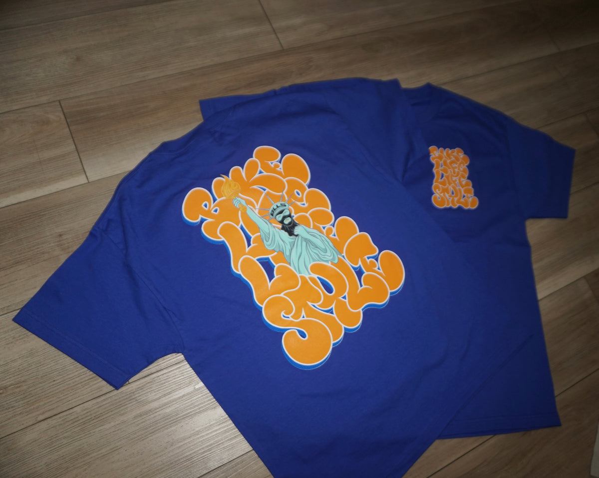 BLLS 🗽 STATUE OF BIKE LIFE SHIRT (ROYAL)