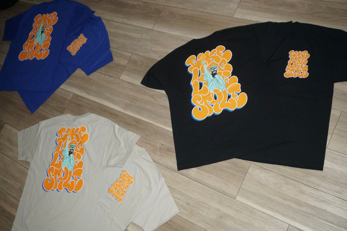 BLLS 🗽 STATUE OF BIKE LIFE SHIRT (SAND)