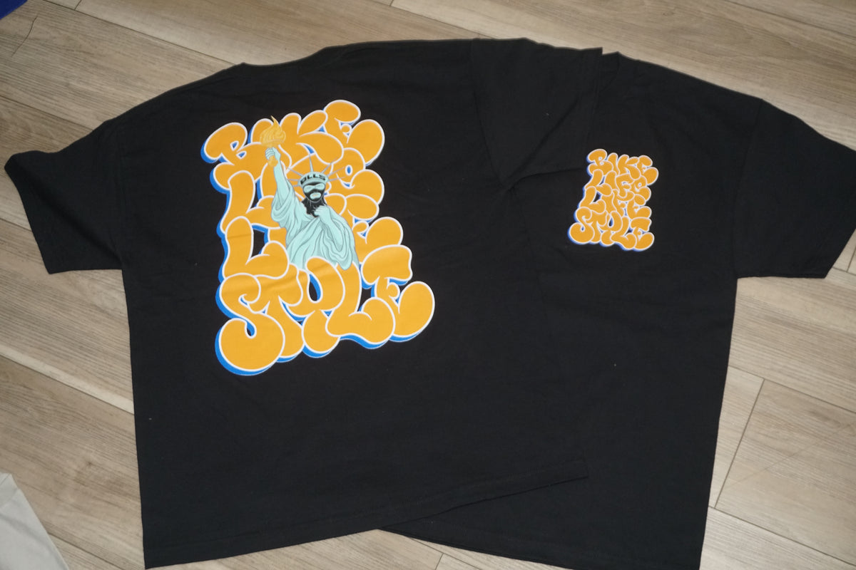 BLLS 🗽 STATUE OF BIKE LIFE SHIRT (BLACK)