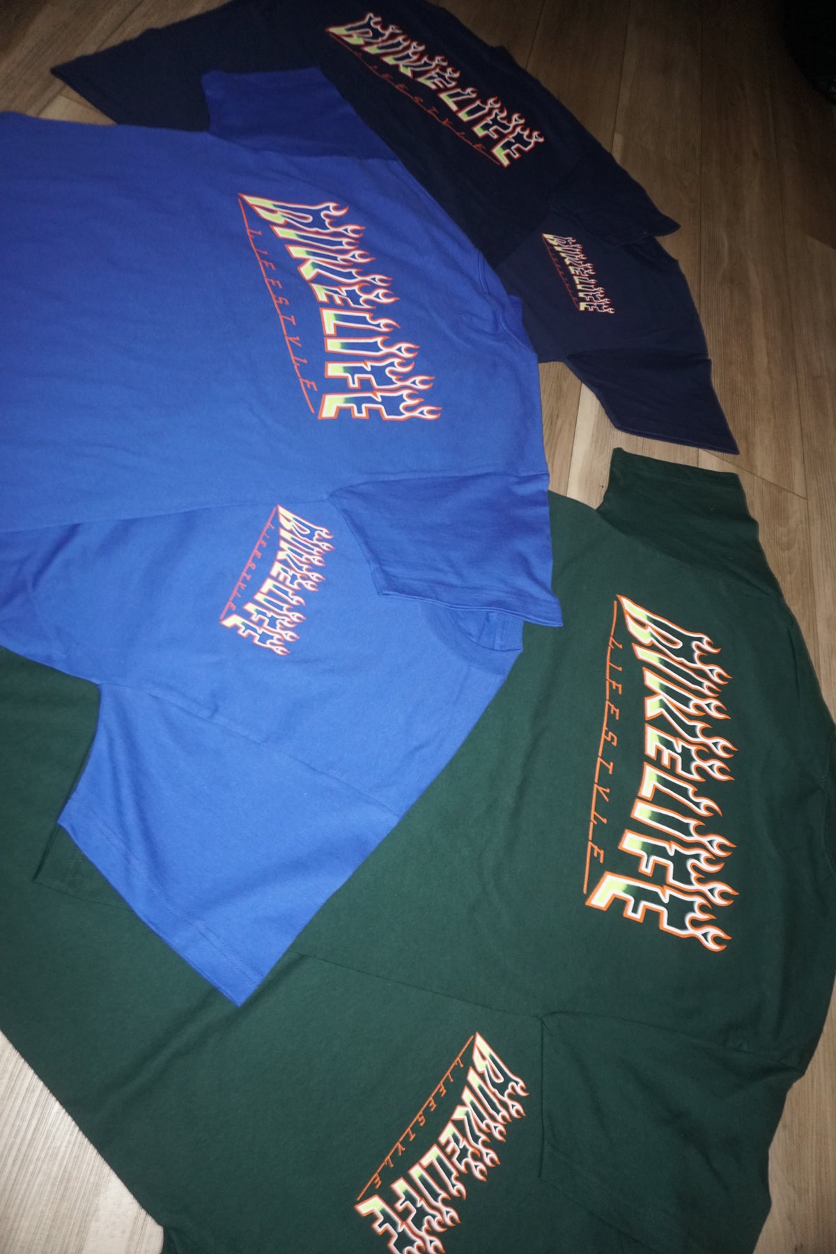 BLLS 🔥 “FLAME ‘EM UP” SHIRT (PINE GREEN/ ORANGE/ SAFETY YELLOW)