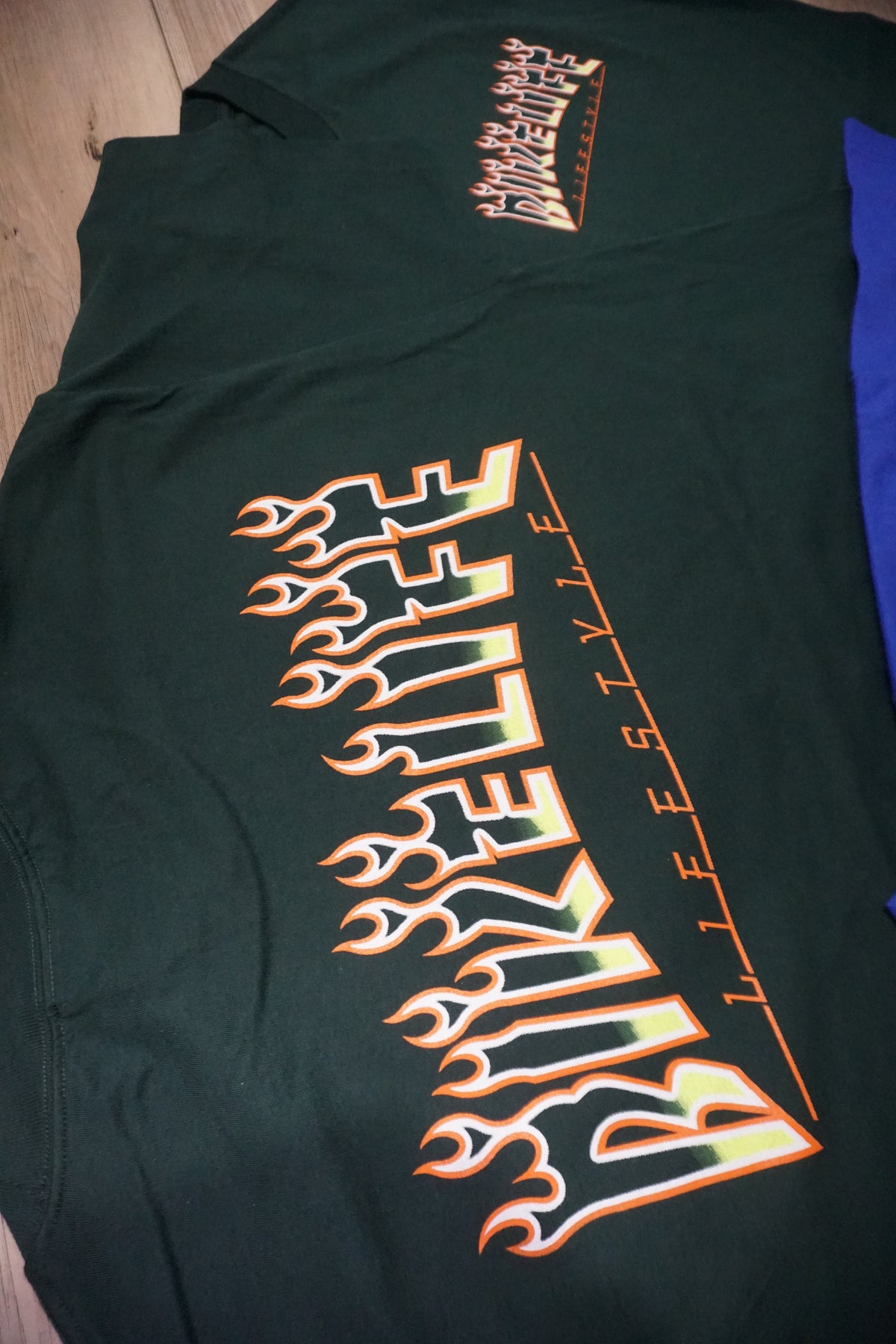 BLLS 🔥 “FLAME ‘EM UP” SHIRT (PINE GREEN/ ORANGE/ SAFETY YELLOW)
