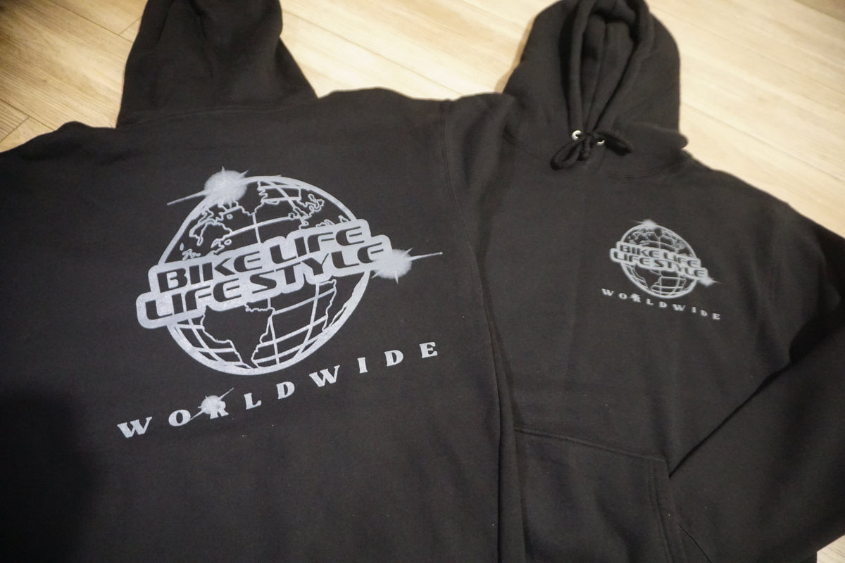 BLLS 🌐 WORLD WIDE GLOBAL HOODIE (BLACK/ CHARCOAL)