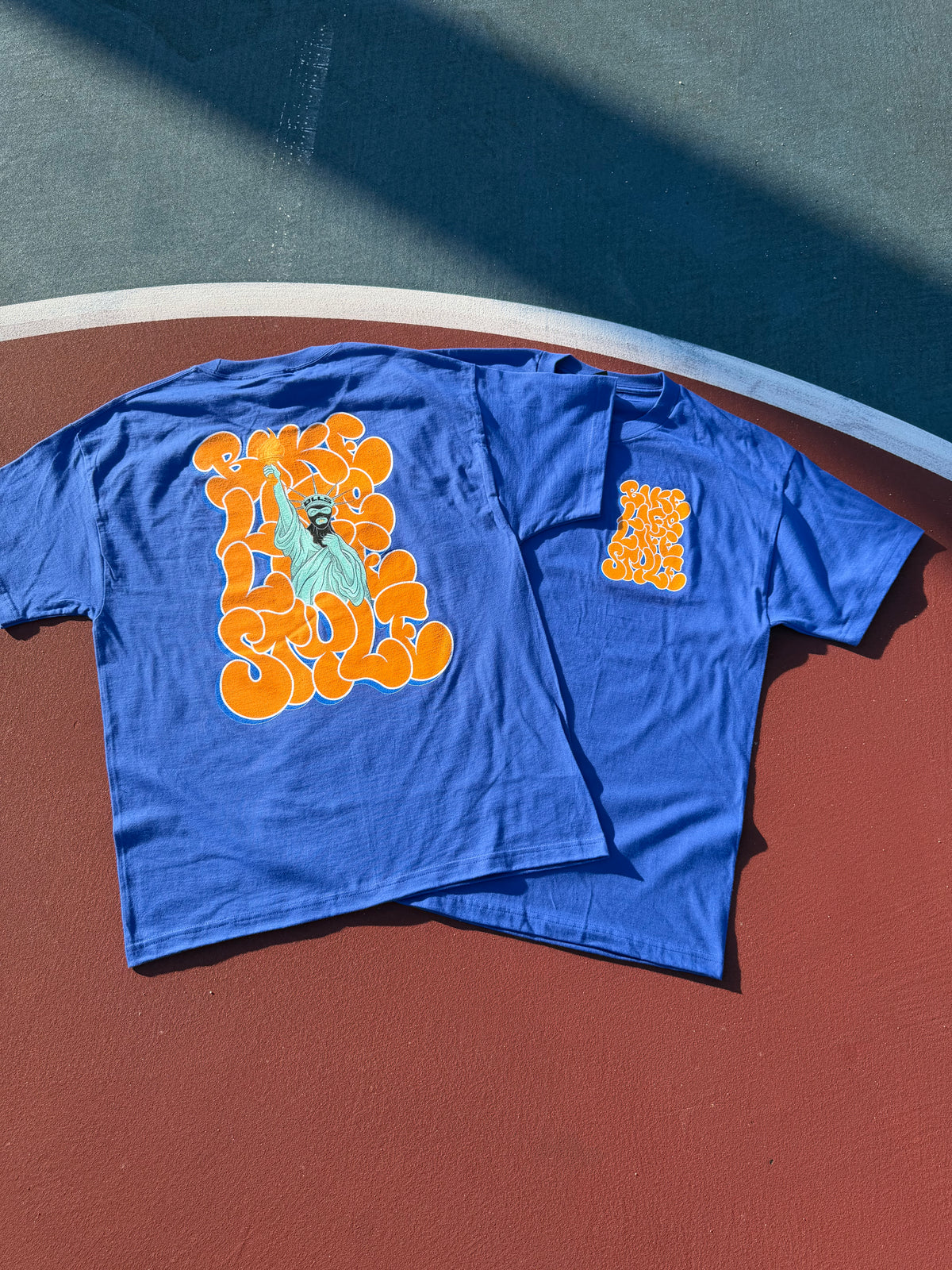 BLLS 🗽 STATUE OF BIKE LIFE SHIRT (ROYAL)