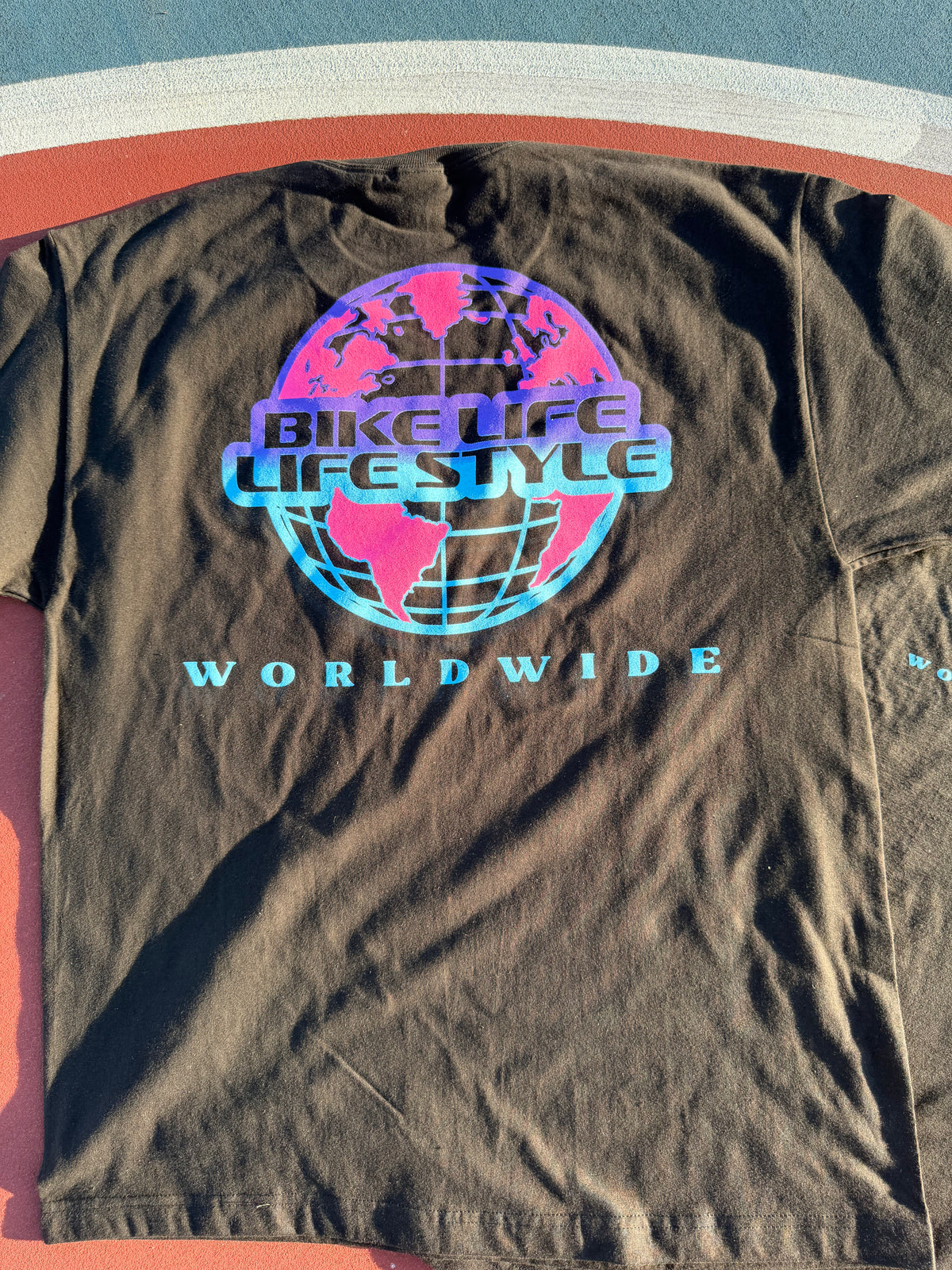 BLLS 🌐 WORLD WIDE GLOBAL SHIRT (CHARCOAL GRAY/ MIAMI)