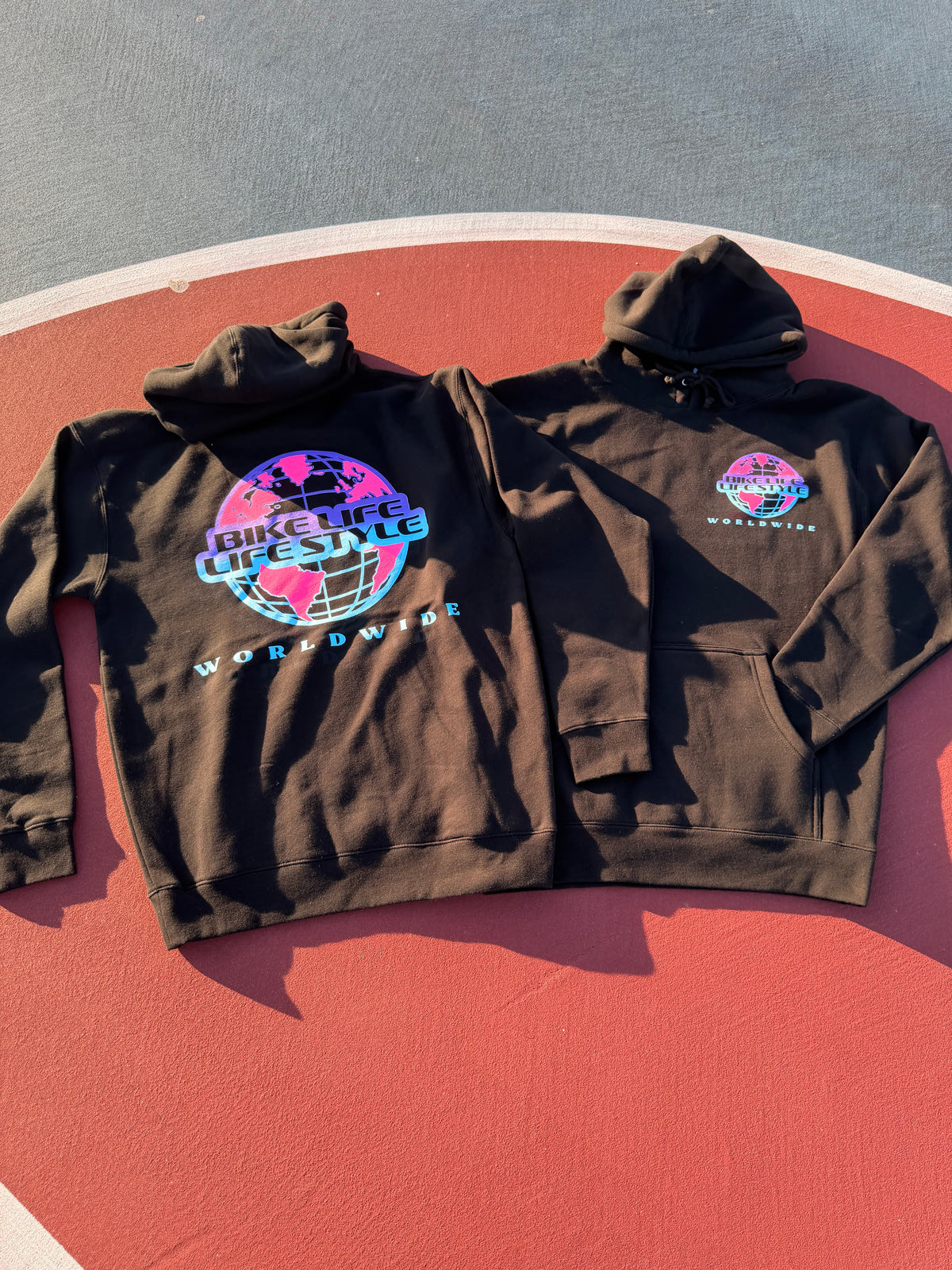 BLLS 🌐 WORLD WIDE GLOBAL HOODIE (BLACK/ MIAMI)