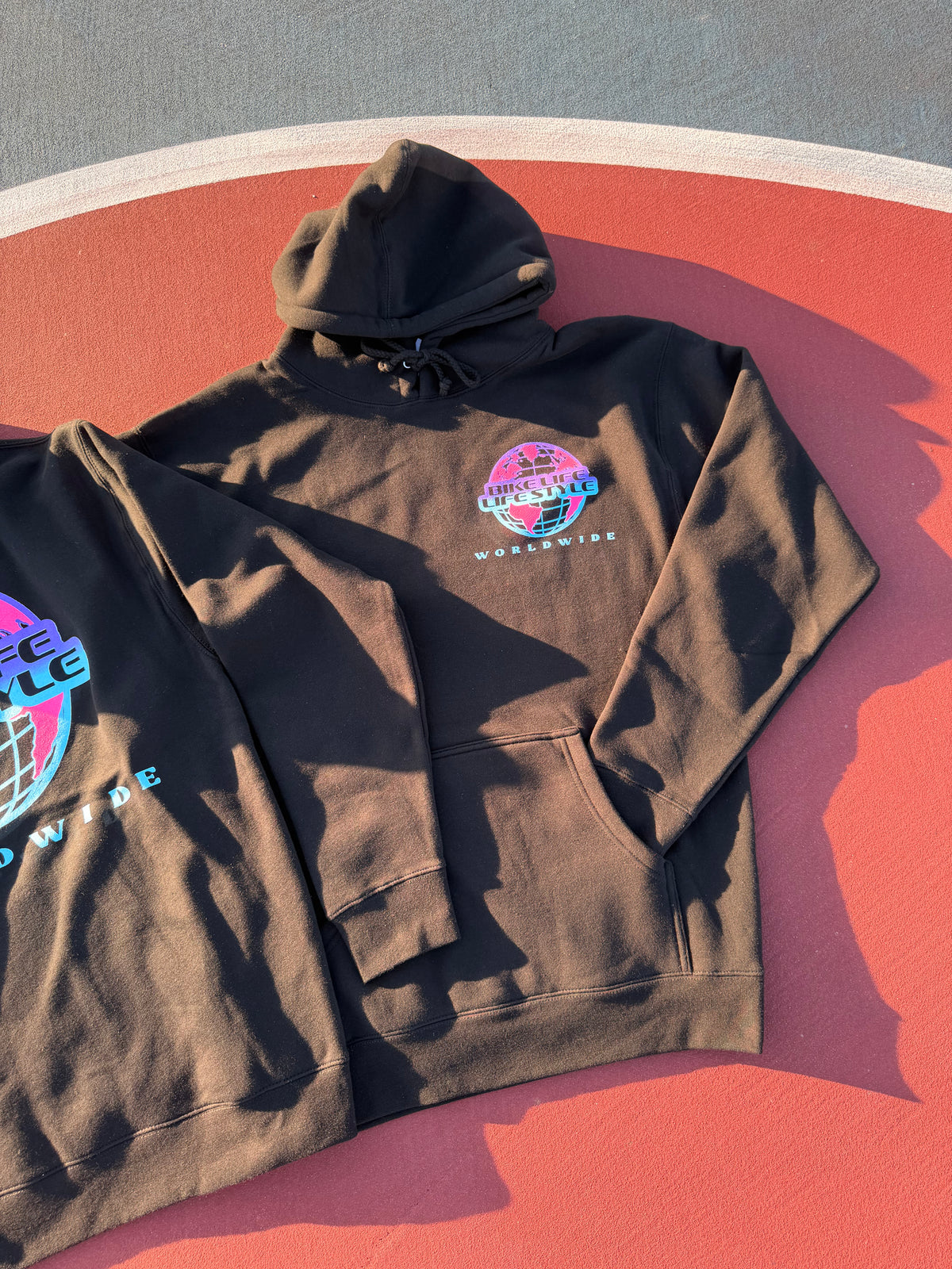 BLLS 🌐 WORLD WIDE GLOBAL HOODIE (BLACK/ MIAMI)